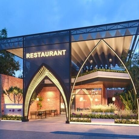 jasa desain eksterior restaurant